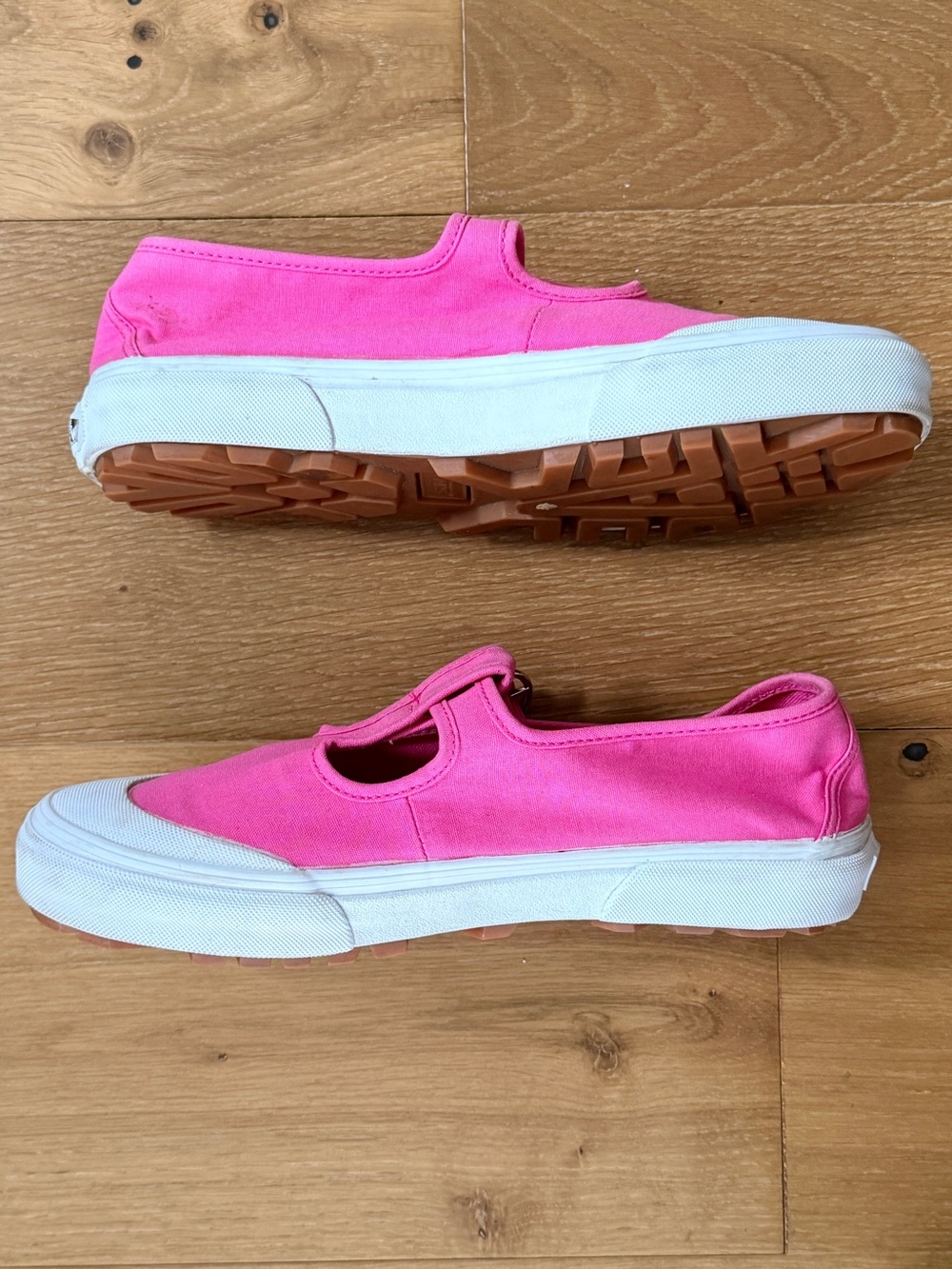 Vans Style 93 Mary Jane Hot Pink Canvas T-Strap Buckle Sneaker Women's 11 (est!) - Picture 4 of 10